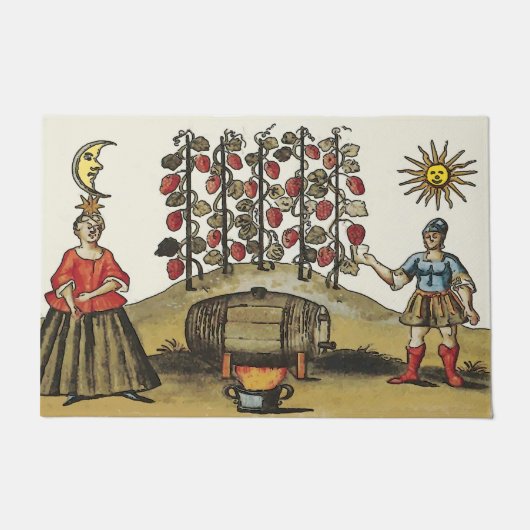 Oude wijngaard, tekstportier toevoegen deurmat (Voorkant)