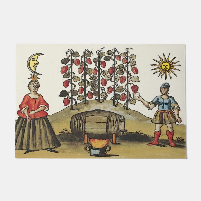 Oude wijngaard, tekstportier toevoegen deurmat (Voorkant)