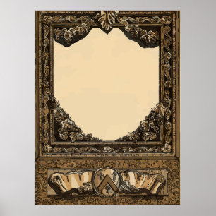 Oude Wijnlabel Tekst toevoegen Poster