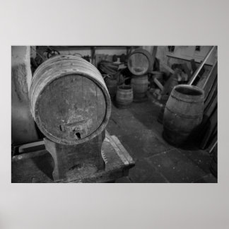 Oude wijnvaten poster