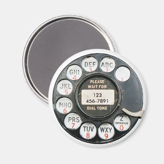 Oude Wijzerplaat van de Telefoon, voeg aantal toe Magneet (Voorkant / Achterkant)