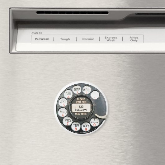 Oude Wijzerplaat van de Telefoon, voeg aantal toe Magneet (Insitu (Vaatwasser))