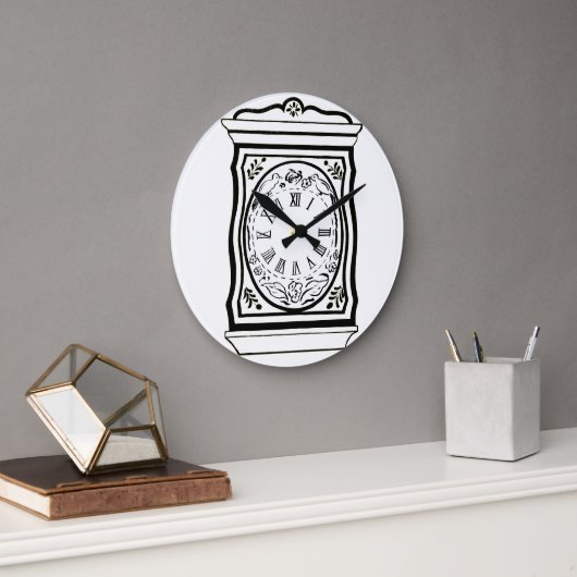 Oude wijzerplaat, wandklok (Kantoor)