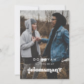 Oude 'Wil je mijn bruidsjonker zijn' foto Kaart (Voorkant)