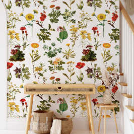 Oude Wilde Bloem Behang