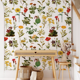 Oude Wilde Bloem Behang