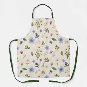 Oude Wilde Bloem Botanische Bloem Motief Schort
