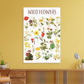 Oude Wilde Bloem Grafiek Canvas Afdruk (Insitu (Woonkamer))