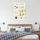 Oude Wilde Bloem Grafiek Canvas Afdruk (Insitu (Slaapkamer))