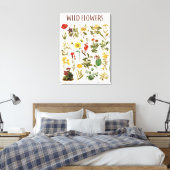 Oude Wilde Bloem Grafiek Canvas Afdruk (Insitu (Slaapkamer))