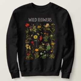 Oude Wilde Bloem Grafiek  Trui