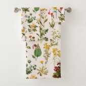 Oude Wilde Bloem Patroon Bad Handdoek (Insitu)