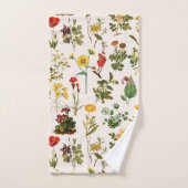Oude Wilde Bloem Patroon Bad Handdoek (Handdoek)