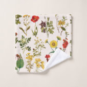 Oude Wilde Bloem Patroon Bad Handdoek (Wasdoekje)