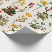 Oude Wilde Bloem Patroon Cadeaupapier (Hoek)