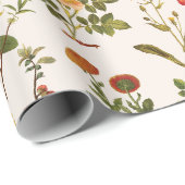 Oude Wilde Bloem Patroon Cadeaupapier (Rol Hoek)