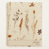 Oude wilde bloem  planner (Voorkant)