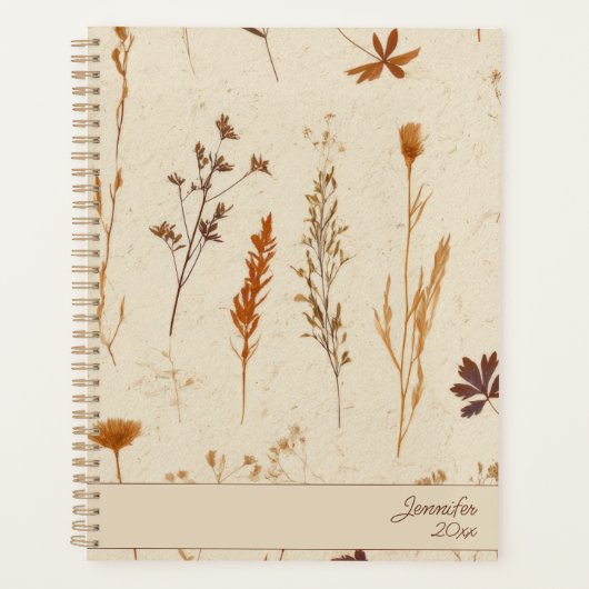 Oude wilde bloem  planner (Voorkant)