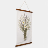 Oude Wilde Bloemen Boeket Hangend Wandkleed (Gebogen)