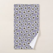 Oude wilde bloemen op lavendel bad handdoek (Handdoek)