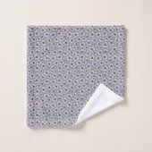 Oude wilde bloemen op lavendel bad handdoek (Wasdoekje)
