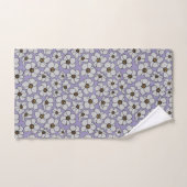 Oude wilde bloemen op lavendel bad handdoek (Handdoek)