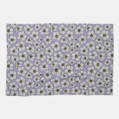 Oude wilde bloemen op lavendel theedoek (Horizontaal)