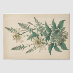 Oude Wilde Bloemen Print Tissuepapier