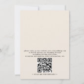 Oude Wilde Bloemen Varens Budget QR Code Bruiloft Kaart (Achterkant)