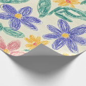 Oude Wilde Bloemenschets (1) Cadeaupapier (Hoek)