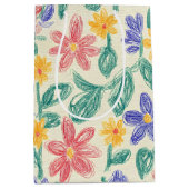 Oude Wilde Bloemenschets (1) Medium Cadeauzakje (Voorkant)