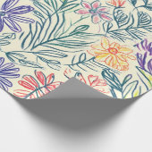 Oude Wilde Bloemenschets (2) Cadeaupapier (Hoek)