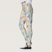 Oude Wilde Bloemenschets (2) Leggings (Links)