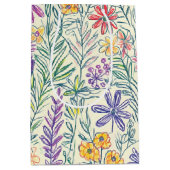 Oude Wilde Bloemenschets (2) Medium Cadeauzakje (Voorkant)