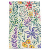 Oude Wilde Bloemenschets (2) Medium Cadeauzakje (Achterkant)