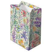 Oude Wilde Bloemenschets (2) Medium Cadeauzakje (Achterkant Gekanteld)