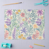 Oude Wilde Bloemenschets (2) Tissuepapier (Craft)