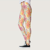 Oude Wilde Bloemenschets (4) Leggings (Links)