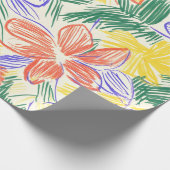 Oude Wilde Bloemenschets (5) Cadeaupapier (Hoek)