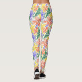 Oude Wilde Bloemenschets (5) Leggings (Achterkant)