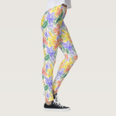 Oude Wilde Bloemenschets (5) Leggings (Rechts)