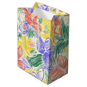Oude Wilde Bloemenschets (5) Medium Cadeauzakje (Achterkant Gekanteld)