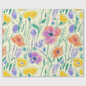 Oude Wilde Bloemenschets (6) Cadeaupapier (Vlak)
