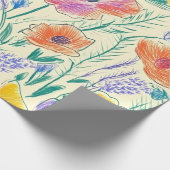 Oude Wilde Bloemenschets (6) Cadeaupapier (Hoek)