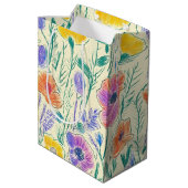 Oude Wilde Bloemenschets (6) Medium Cadeauzakje (Achterkant Gekanteld)