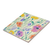 Oude Wilde Bloemenschets (6) Tegeltje (Zijkant)