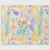 Oude Wilde Bloemenschets (7) Cadeaupapier (Vlak)