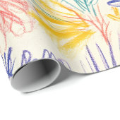 Oude Wilde Bloemenschets (7) Cadeaupapier (Rol Hoek)