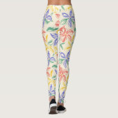 Oude Wilde Bloemenschets (8) Leggings (Achterkant)