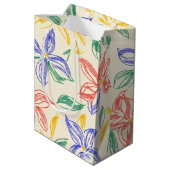 Oude Wilde Bloemenschets (8) Medium Cadeauzakje (Achterkant Gekanteld)